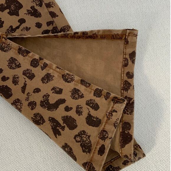 TRU LUXE leopard print hi waist straight jean in brown animal print NWT size 12 - Picture 11 of 11